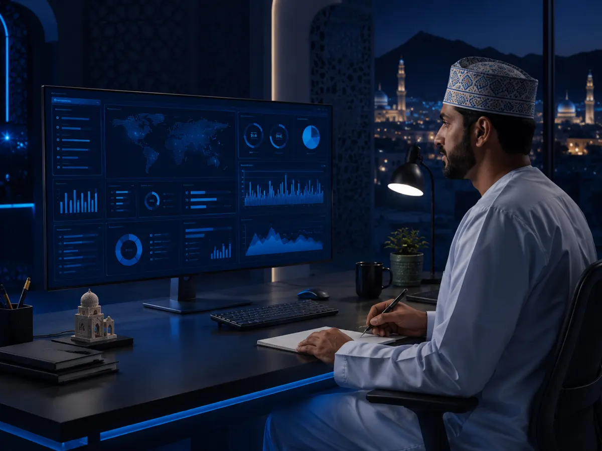 An operations analyst reviewing live monitoring dashboards